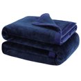 thumbnail image 1 of Manta de Franela Polar PiccoCasa Manta para Sofá Reversible 130 x 150 cm Blu Navy, 1 of 9