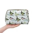 thumbnail image 4 of Naloa Mallard Ducks Wild Birds Leather Makeup Bag for Purse Travel, Portable Small Cosmetic Organizer for Women and Girls, Make up Bag with Zipper, 4 of 8