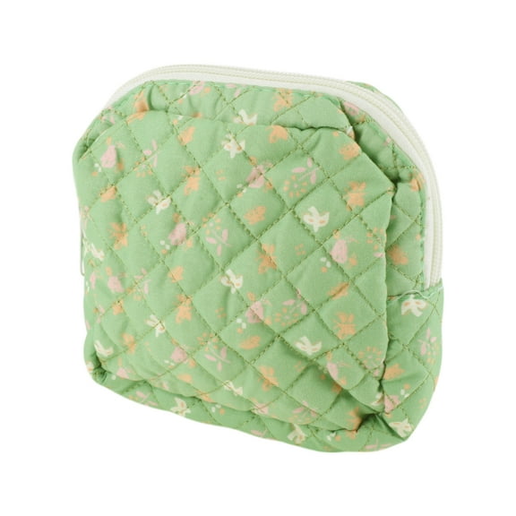 Unique Bargains 1 Pc Lady Portable Square Lipstick Bag for Vacation Green Polyester