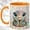 Orange, variant on Jeweled Turtle Coffee Mug, Fantasy Animal Mug, Ceramic 11 oz