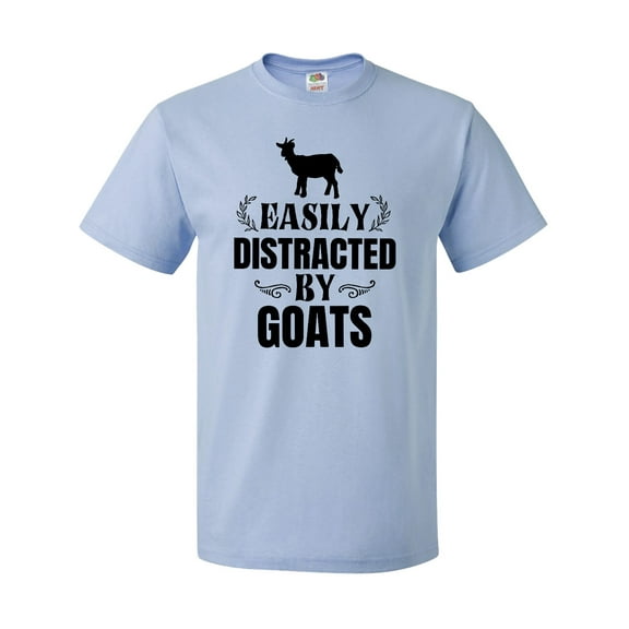 Inktastic Easily Distracted by Goats T-Shirt