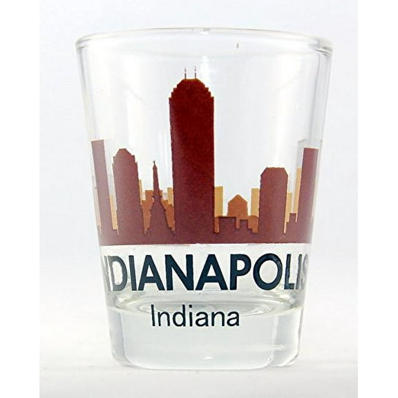 Indianapolis Indiana Sunset Skyline shot glass