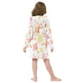 thumbnail image 7 of FORMRS Niños Bathrobe Unisex Hooded Robe Soft Plush Pajamas Sleepwear, Size 2-3T, White Floral Orange, 7 of 7