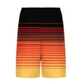 thumbnail image 4 of LIBRCLO Mens Swim Trunks with Liner 2 in 1 Quick Dry Bathing Suits Striped Tree Print Lightweight Breathable Board Shorts Summer Beach Shorts Orange XL, 4 of 6