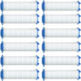 thumbnail image 1 of 12-Pack High-Flow Rain Filter Set for Showers - White Plastic Construction, 8cm Length, Efficient Water Filtration Replacement Cartridges, 1 of 6