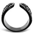 thumbnail image 3 of TK2166 - IP Black(Ion Plating) Stainless Steel Ring with Top Grade Crystal  in Black Diamond Size 9, 3 of 4