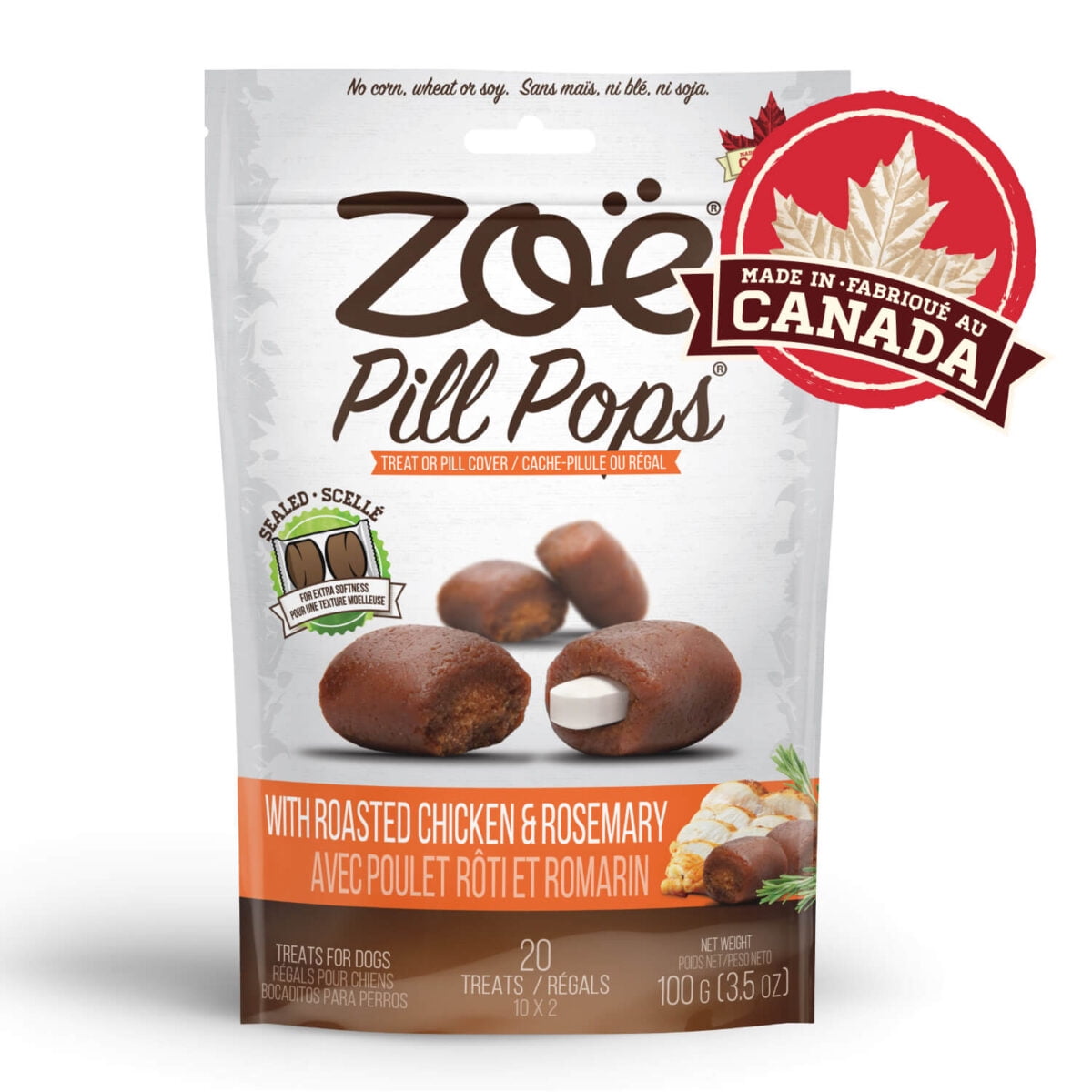 Zoe Pill Pops Chicken with Rosemary Dog Treats 100 G