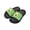 Avocado Slice Print, variant on Vibrant Fire & Ice Wolf Print Kids Slide Sandals - Non-Slip EVA Summer Slides for Beach, Pool & Indoor Use - Stylish Comfy Footwear for Boys & Girls