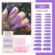 thumbnail image 2 of ibcccndc Press-on Kit de uñas postizas Color brillante Forma de gota de agua Herramientas de puntas ibcccndc Morado, 2 of 7