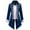 Blue, variant on FYEGRE Men Halloween Tailcoat Gothic Long Jacket Casual Loose Role Playing Court Style Outfit for Events and Themed Parties Red M