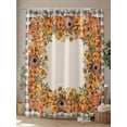 thumbnail image 4 of Fsddascl Fall Pumpkins Shower Curtain Set - 48" x 72" Washable Bathtub Curtain with 12 Hooks, Sunflowers Retro Plaid Country Farmhouse Waterproof Fabric Stall Shower Curtains for Bathroom/Bathtub, 4 of 6