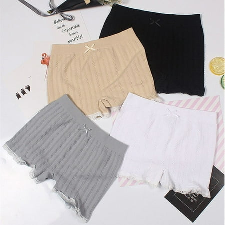 WHAMVOX Women Breathable Short Leggings Booty Underwear Shorts Boyshort Panty Under Skirt Shorts for Dress (Black)