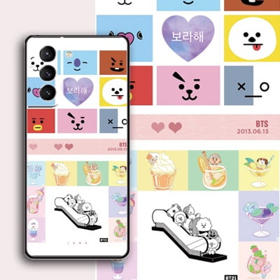 Samsung Case BT21 BTS Funda De Silicona Líquida Impresa A Prueba De Golpes Protectora Para S9/S10/S20/S21/S2 Series