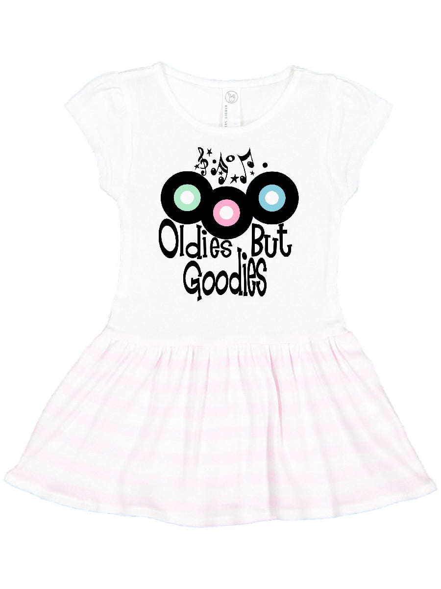 Inktastic Oldies but Goodies Records and Music Notes Gift Toddler Girl Dress