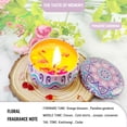 thumbnail image 4 of Moroccan Scented Candle Gift Set – 4 Aromatherapy Candles with Decorative Tins & Gift Box – Vanilla, Violet, Gardenia, Goji Tarocco Blood Orange – Home Fragrance & Gift for Women, 4 of 6