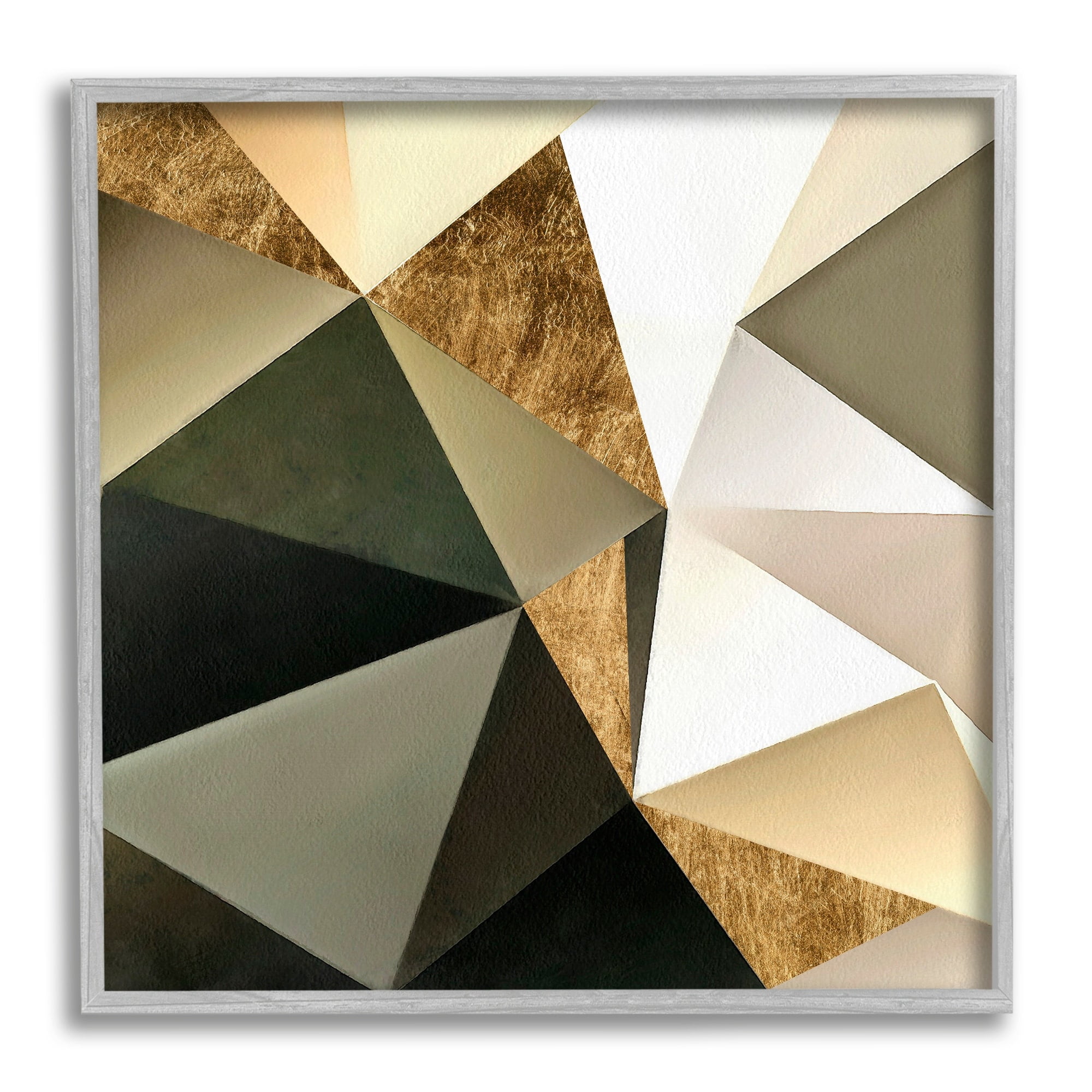 Stupell Industries Modern Geometric Triangle Collage Bold Abstract Shapes, 17 x 17,Design by Alonzo Saunders