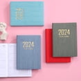 thumbnail image 4 of YAOMOBB Writing Notebook Faux Leather Hardcover English Planner 180 Pages Ink Proof Mini Journal Diary A7 2024 Student Pocket Notebook Supplies, 4 of 7