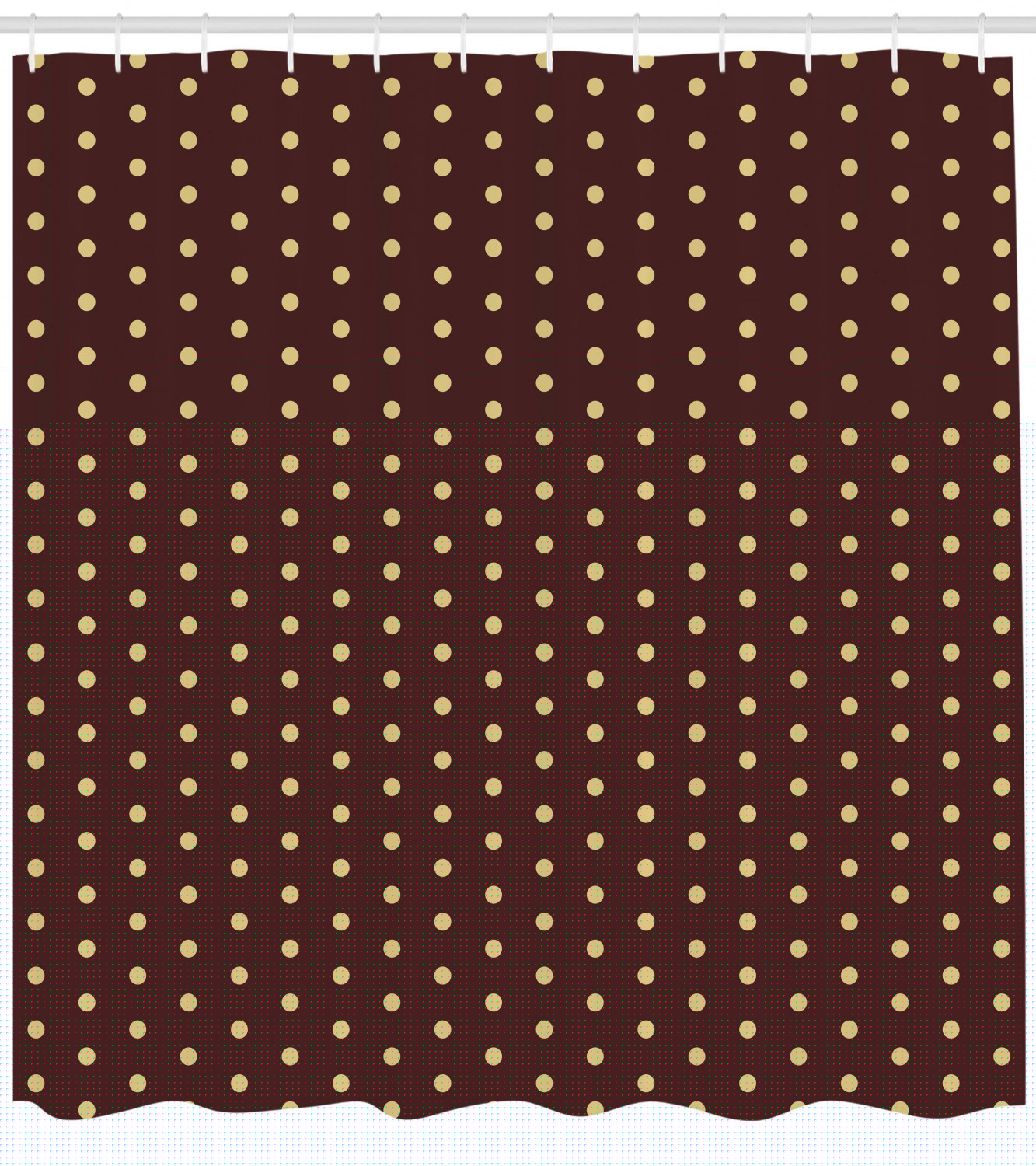 thumbnail image 3 of Ambesonne Abstract Shower Curtain, Old Fashion Retro Dots, 69"Wx84"L, Brown Beige, 3 of 3