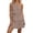 Khaki, variant on Women's One Shoulder Mini Dress, Pleated Ruffle Layered Sleeveless Casual Summer Dress for Brunch & Vacation, 1PC, S-XL