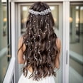 thumbnail image 2 of 1 Pce Peigne à Cheveux en Fausse Perle Élégant Perles Exquises à Franges pour Robe de Mariée, 2 of 5