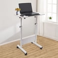 thumbnail image 3 of Fichiouy Mobile Standing Desk Adjustable Standing Desk Converter with Wheels Rolling Desk Laptop Cart for Home Office, 3 of 13