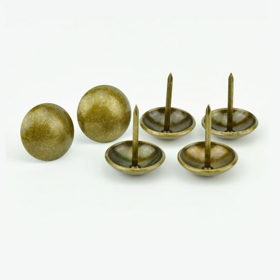 LEORX 100pcs 10x15mm Bronze Decorated Door Nails Round Classical Nail Large-headed Nails