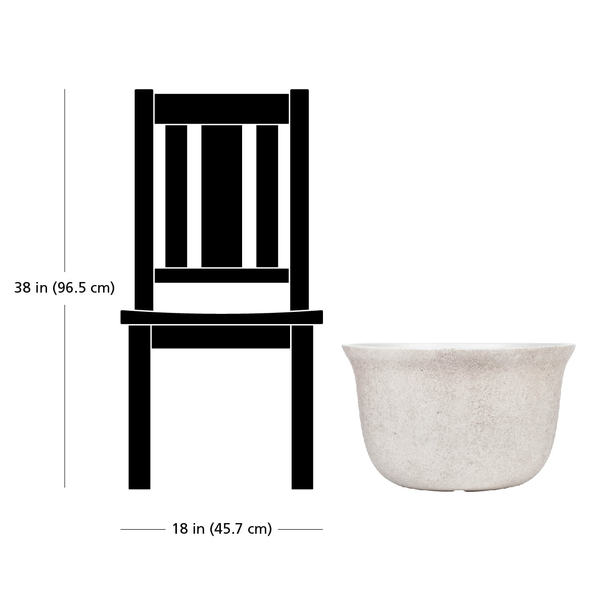 Mainstays 20 inch Bowl Planter with Drainage - Gypsum