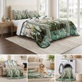 thumbnail image 6 of Full Quilt Set 78''x90'', Green Spring Botanical Lightweight Summer Bedspread Coverlet Set with 2 Pillow Shams, Summer Butterfly Vintage Breathable All Season Quilt Bedding for Bedroom/Guest Room, 6 of 9