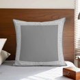 thumbnail image 4 of Gray Geometric Pillow Covers 18x18 Inch, White Greek Key Design Abstract Modern Art Linen Pillowcase with Invisible Zipper, Decorative Throw Pillow Covers Cushion Case for Couch Sofa Bed Living Room, 4 of 9