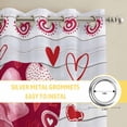 thumbnail image 6 of Happy Valentine's Day Kitchen Curtains Window Panels, Love Hearts Romantic Gray Wooden Insulated Window Treatment Curtain, Grommet Curtains for Bedroom/Living Room/Bathroom, 2 Piece 52"Wx72"L, 6 of 8