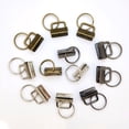 thumbnail image 3 of 15 piezas de hardware para llavero, clip de cola de correa de bricolaje de metal con anillo, abrazadera para llavero, pulsera, sujetador, cordón para bolsa, artesanía hecha a mano, plata, negro, bronc, 3 of 4