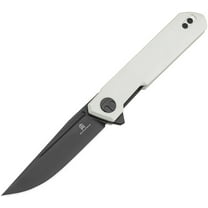 Bestech Knives BMK03H Mini Dundee 3" D2 Steel Blade White Handle Folding Knife