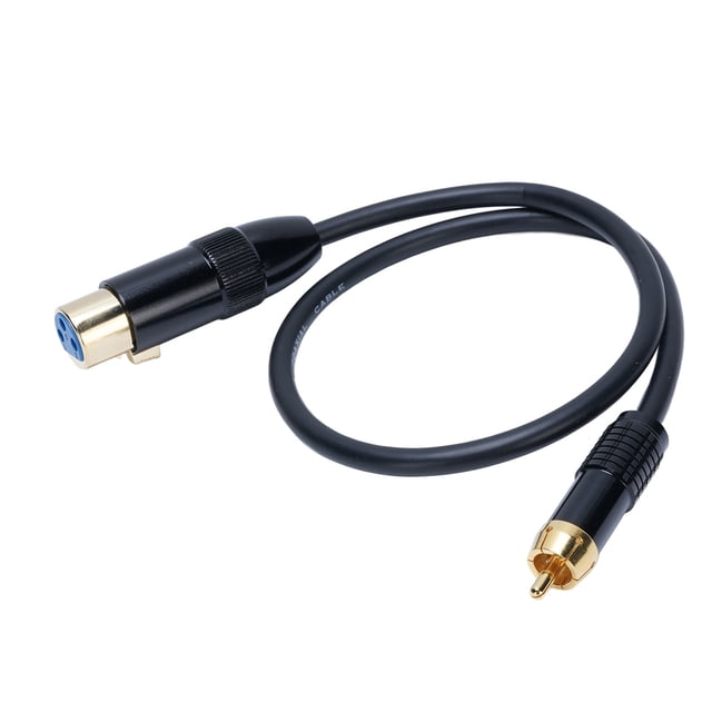 Cable XLR Hembra A Conector Fono De 3 Pines, Cable Estéreo XLR Hembra A Fono Flexible Que Reduce La Pérdida De Señal Conector Chapado En Oro Para Micrófono Mezclador