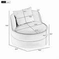 thumbnail image 2 of 360 Degree Swivel Accent Chair Velvet Modern Upholstered Barrel Chair Over-Sized Soft Chair with Seat Cushion for Living Room, Bedroom, Office, Apartmentt, 2 of 10