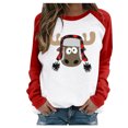 thumbnail image 2 of Puntoco Tallas grandes Mujer Manga larga Navidad Impreso O-cuello tops Camiseta Blusa Puntoco Puntoco-611, 2 of 4