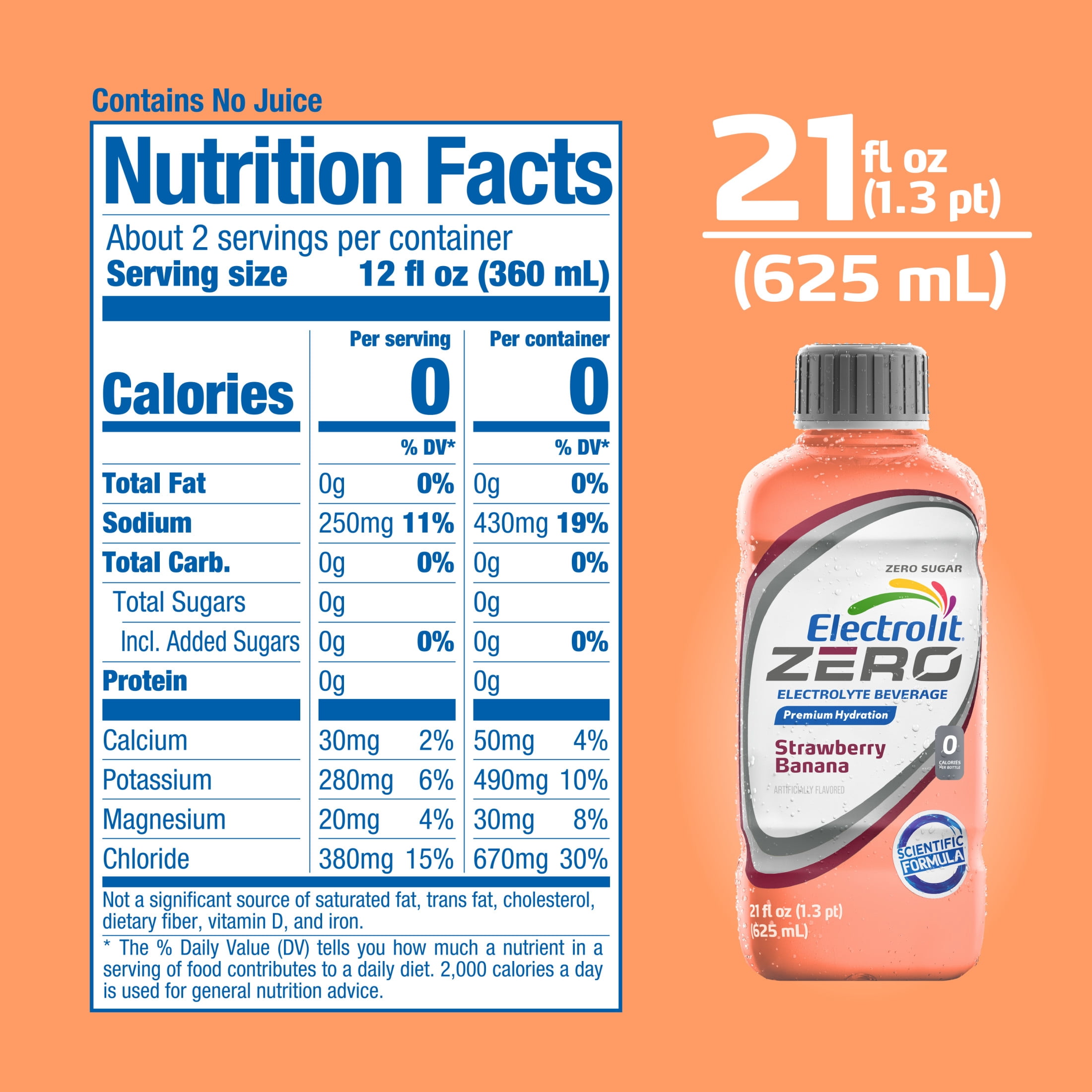 Electrolit Zero Strawberry-Banana 21 FL OZ
