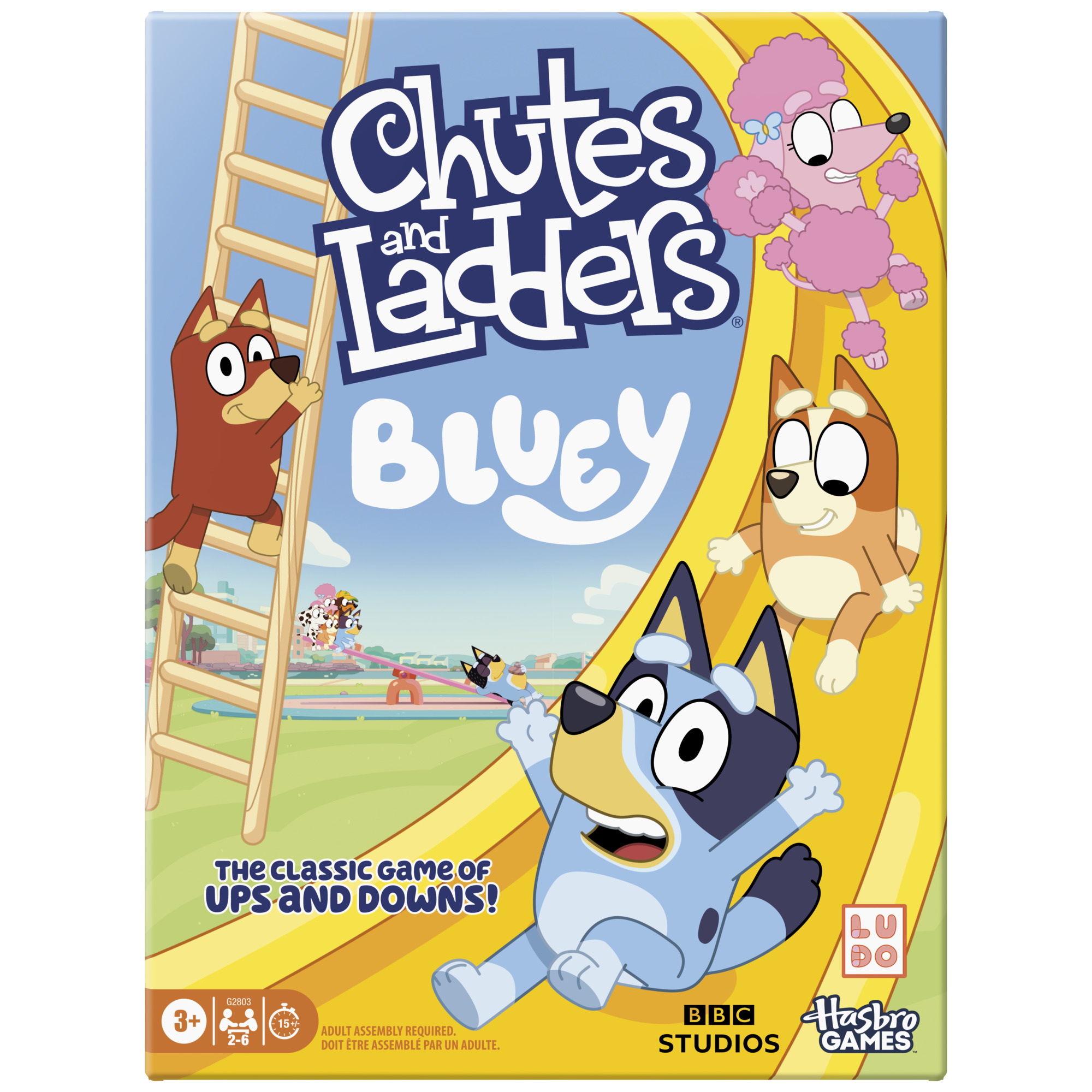 Chutes and Ladders Bluey Edition Kids Board Game, Preschool Games, Gifts for Kids, Ages 3 and up (Walmart Exclusive)