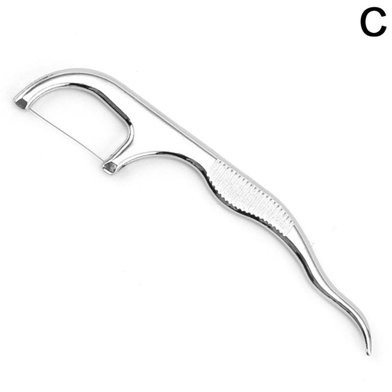 Toothpick Set Metal Steel Cleaning Tooth Floss Flossers Portable C3H3