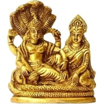 Laxmi Narayan Vishnu Idol Set Decorative Showpiece Religious Gift for Home Decor, Gold