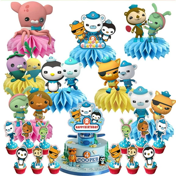 Octonauts Party Decor Supplies Honeycomb Centerpieces Table Toppers Cake Toppers Decorations for Birthday