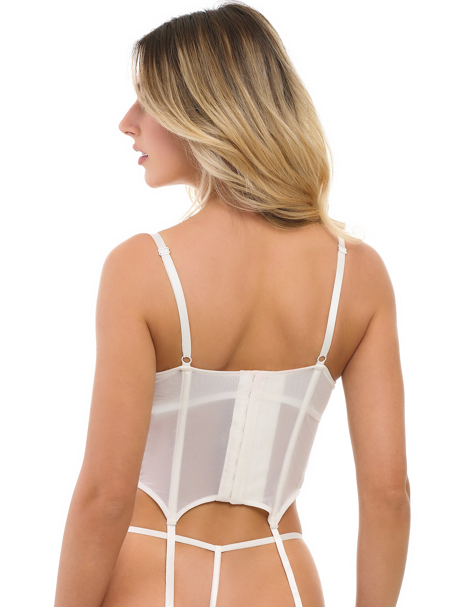 Adored by Adore Me Women's Reina Push Up Corset and G-String Thong Set, Sizes S-3X