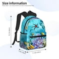 thumbnail image 2 of Yield Corals and Tropical Fish Print Backpack for Women Men, Lightweight Casual Travel Daypack, Classic Basic College Backpack, Middle School Bag, 2 of 5