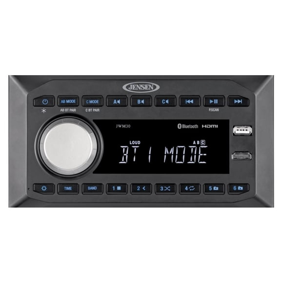 ASA Electronics Radio JWM30 Digital AM/FM Tuner With 12 AM/18 FM Stations Preset; Dual Bluetooth Functionality; Front HDMI/Rear Audio RCA Input; With Front USB Supports MP3 Player