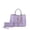 DNL Lavender, variant on MKF Collection Yola Women's Satchel Bag With Wallet, Vegan Leather Denim Look Handbag Purse Set by Mia K