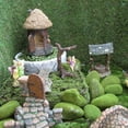 thumbnail image 2 of Miniature Stone Pillar Wood Gate Fairy Garden Door Ornament Dollhouse Accessory, 2 of 5