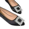 thumbnail image 5 of Dream Pairs Women Dress Shoes Glitter Rhinestones Shoes Plus Size BLACK-SATIN, 5 of 7