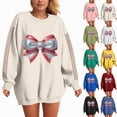 thumbnail image 2 of Godom Womens Baseball Sweatshirt Long Sleeve Casual Athletic Loose Pullover Sweatshirts, 2 of 7