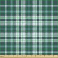 thumbnail image 2 of Abstract Fabric by the Yard, Plaid Inspired Design of Vertical and Horizontal Streaks, Decorative Upholstery Fabric for Sofas and Home Accents, Cadet Blue Dark Teal by Ambesonne, 2 of 5