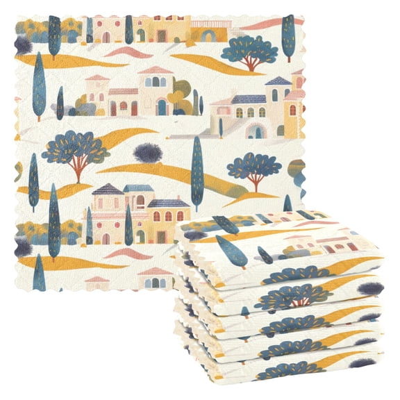6 Pieces of Kitchen Towels 11x11Inch Kitchen Dish Cloths Kitchen Dish Towels Reuseable Cleaning Cloths Nice House