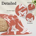 thumbnail image 5 of Coastal Starfish Pillow Covers 24"x36", Terracotta Red Nautical Vintage Marine Life Soft Brushed Microfiber Breathable Throw Pillow Covers, Decorative Pillowcase with Zipper for Sofa Couch Bedroom, 5 of 9
